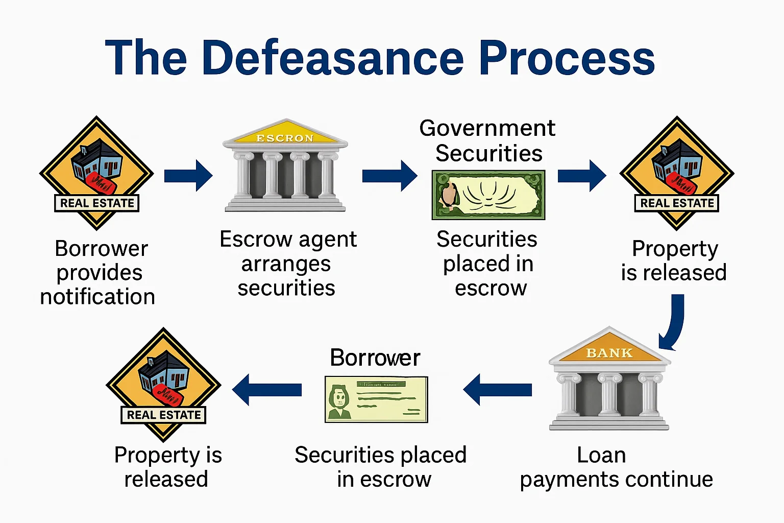 The Defeasance Process Simple Infographic