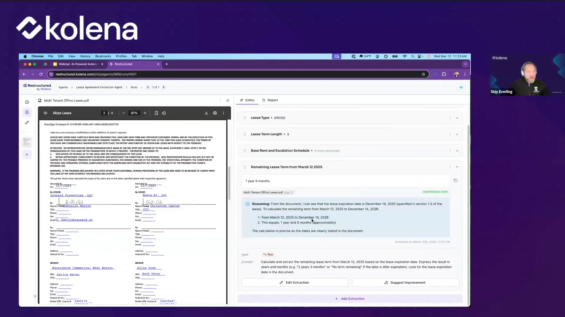 Lease abstraction demo