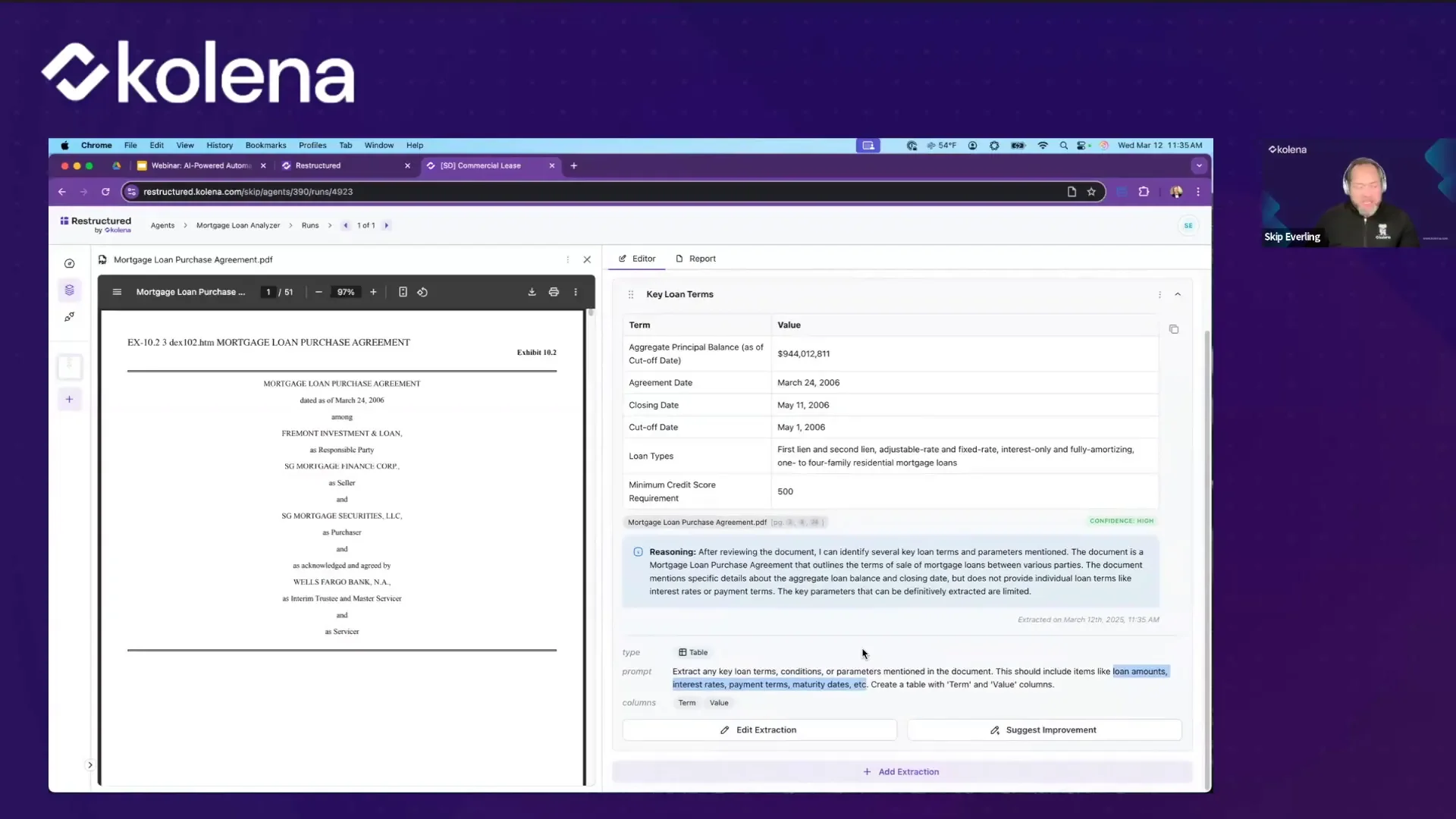 loan analysis AI agent screenshot