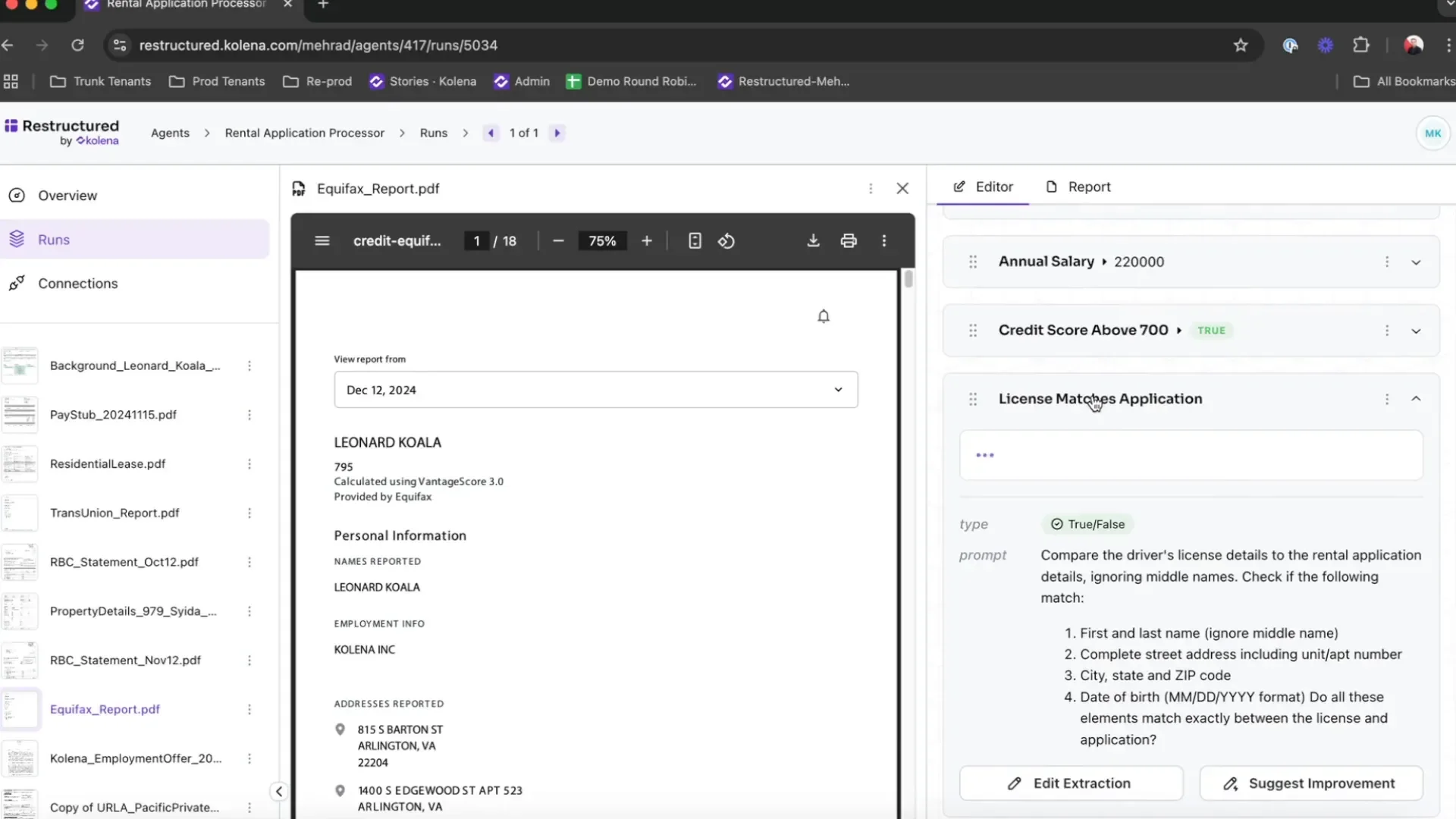 Providing feedback to the agent