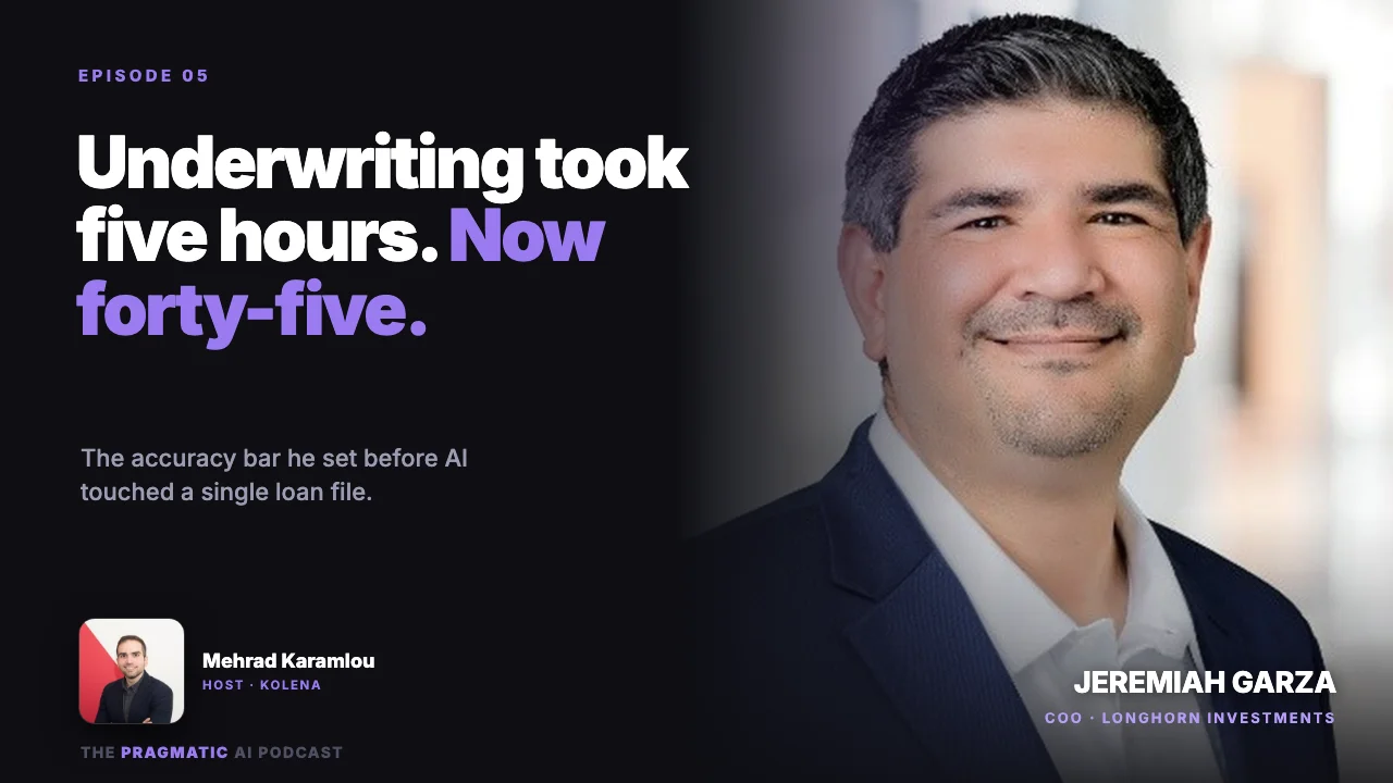 98% AI Accuracy or Nothing: How Longhorn Investments Underwrites Loans with AI, with Jeremiah Garza